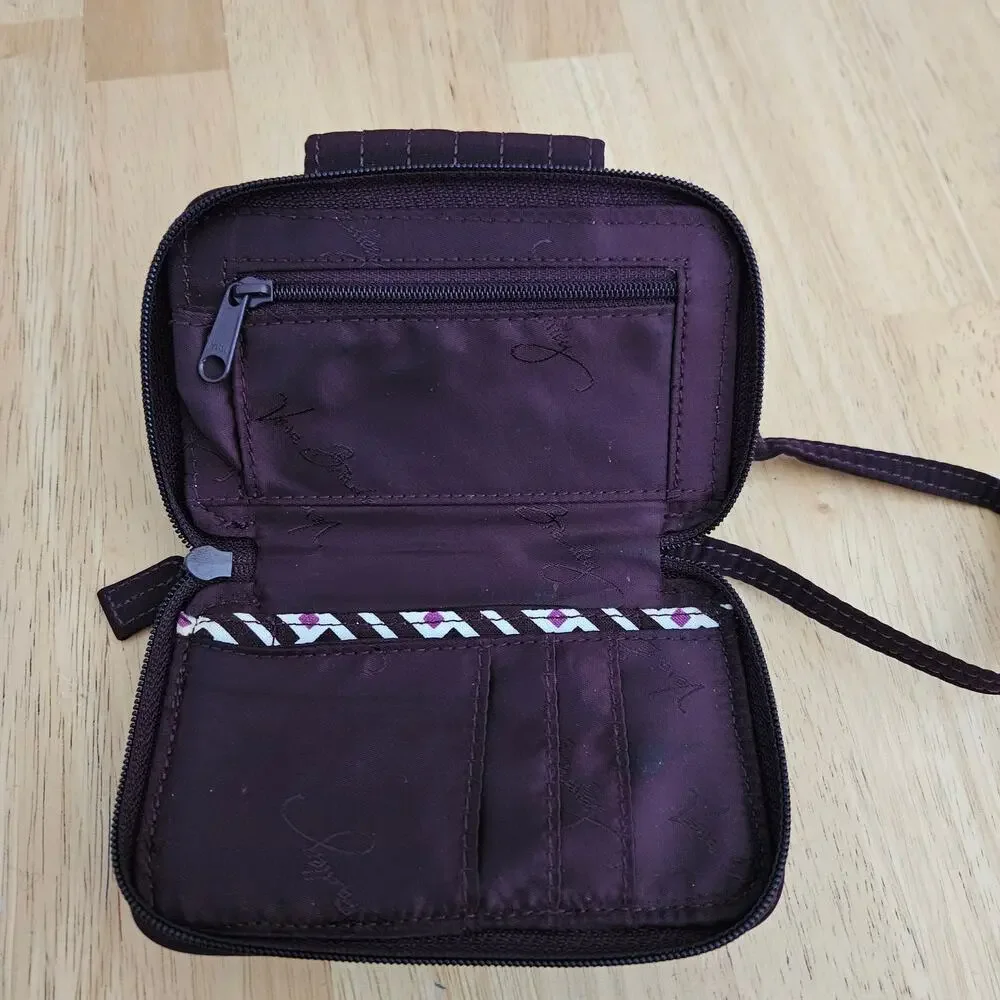 Vera Bradley Iconic RFID Wallet/Wristlet Mulled Wine EUC - Picture 5 of 7